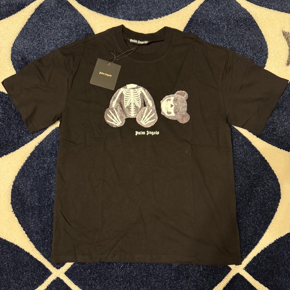 Palm Angels X-Ray Teddy Bear Black T-Shirt Size Large